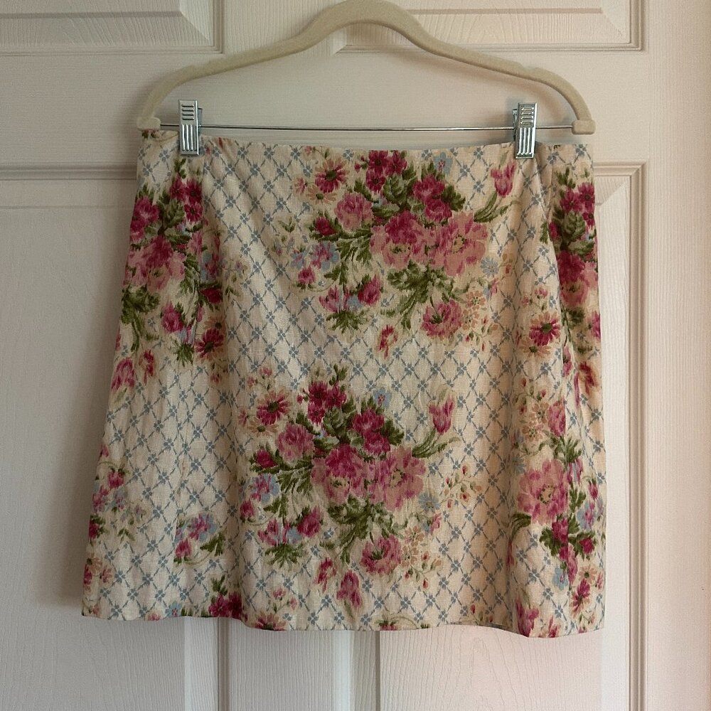Sezane X Andion Malia Skirt Agosto Print Sz 42/10